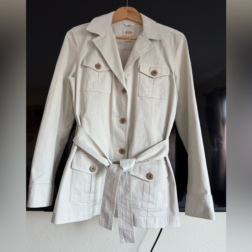 Talbots beige Stretch coat